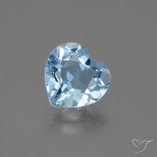 2.53ct Натуральный Свисс-Блю Топаз, Сердце, Чистота VVS