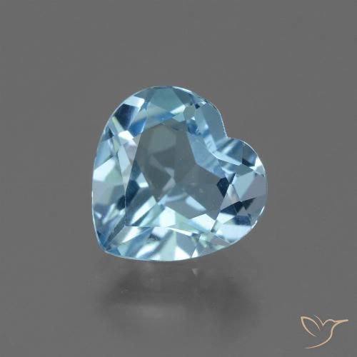 2.76ct Натуральный Свисс-Блю Топаз, Сердце, Чистота VVS