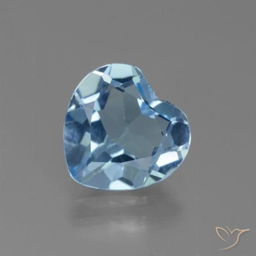 2.58ct Натуральный Свисс-Блю Топаз, Сердце, Чистота VVS