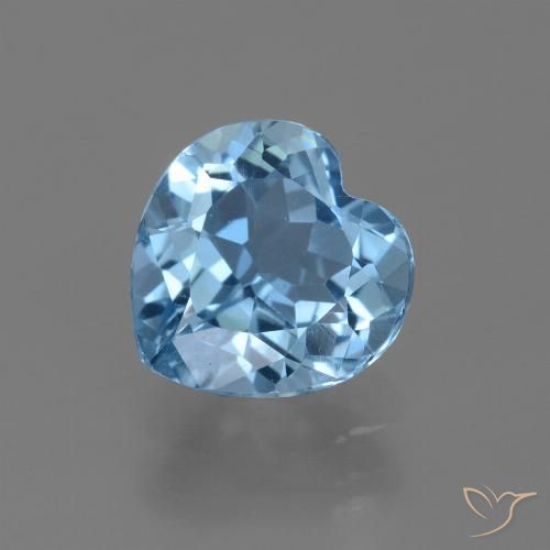 3.03ct Натуральный Свисс-Блю Топаз, Сердце, Чистота VVS