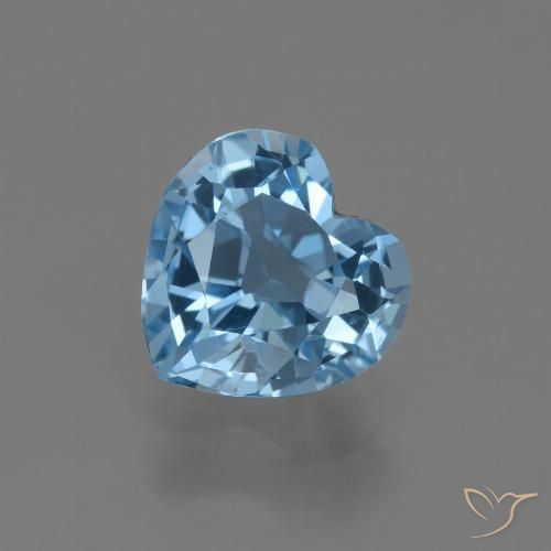 2.96ct Натуральный Свисс-Блю Топаз, Сердце, Чистота VVS