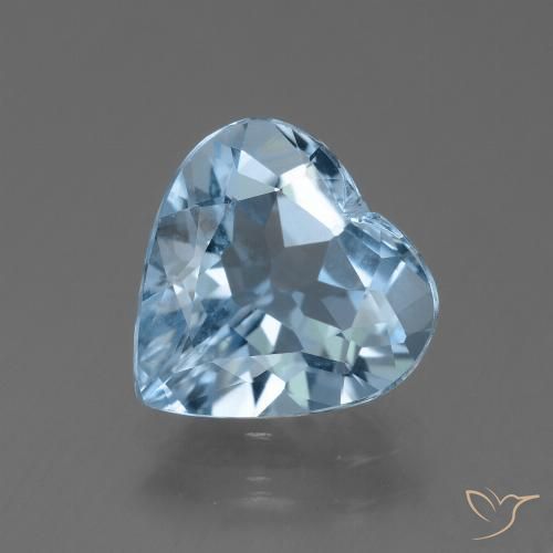 3.48ct Натуральный Свисс-Блю Топаз, Сердце, Чистота VVS