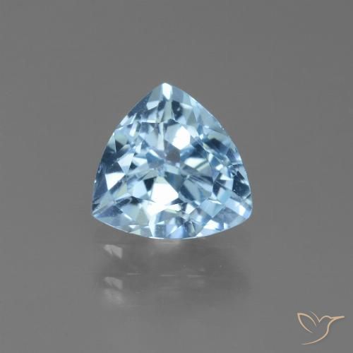 1.42ct Натуральный Небесно Голубой Топаз, Триллион, Чистота VS