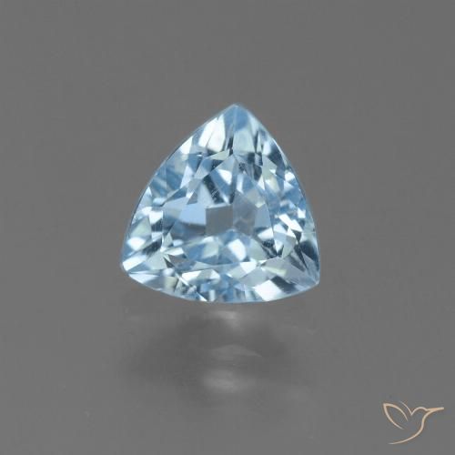 1.34ct Натуральный Небесно Голубой Топаз, Триллион, Чистота VS
