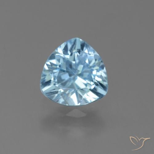 1.32ct Натуральный Небесно Голубой Топаз, Триллион, Чистота VS