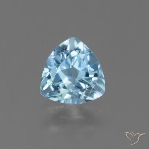 1.32ct Натуральный Небесно Голубой Топаз, Триллион, Чистота VS