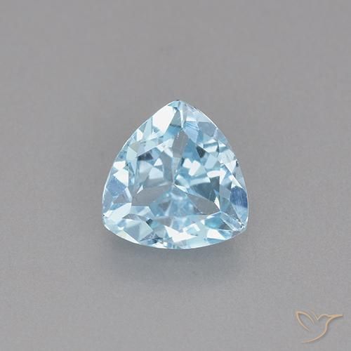 1.45ct Натуральный Небесно Голубой Топаз, Триллион, Чистота VS