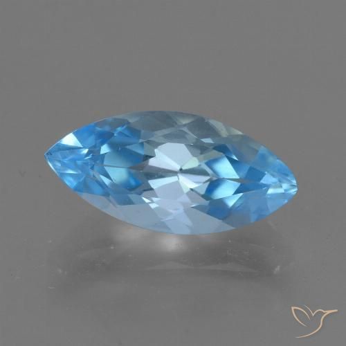 3.40ct Натуральный Свисс-Блю Топаз, Маркиза, Чистота VVS