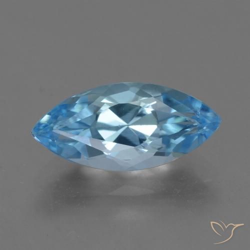 4.02ct Натуральный Небесно Голубой Топаз, Маркиза, Чистота VVS