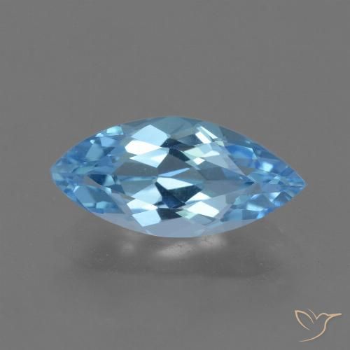 3.29ct Натуральный Свисс-Блю Топаз, Маркиза, Чистота VVS