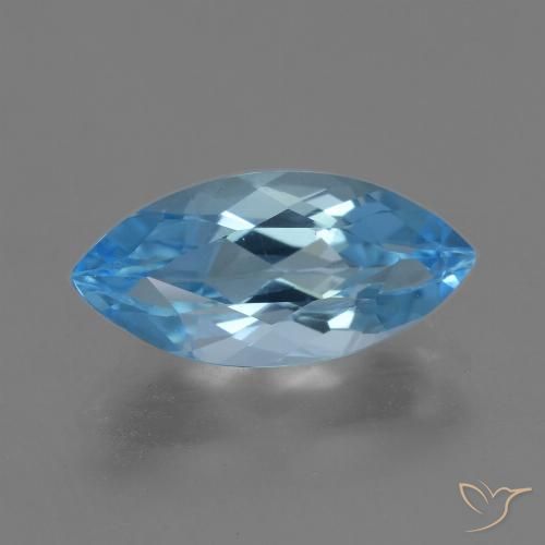 4.02ct Натуральный Свисс-Блю Топаз, Маркиза, Чистота VVS