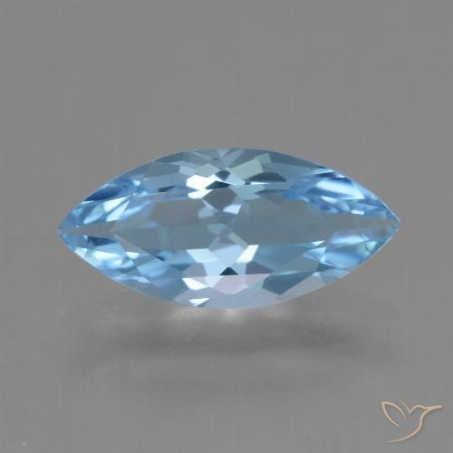 3.14ct Натуральный Свисс-Блю Топаз, Маркиза, Чистота VVS