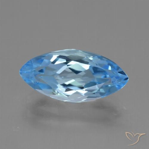 3.98ct Натуральный Свисс-Блю Топаз, Маркиза, Чистота VVS