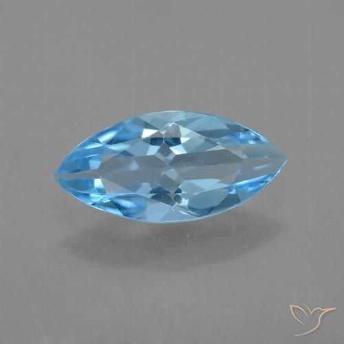 3.29ct Натуральный Свисс-Блю Топаз, Маркиза, VVS-VS