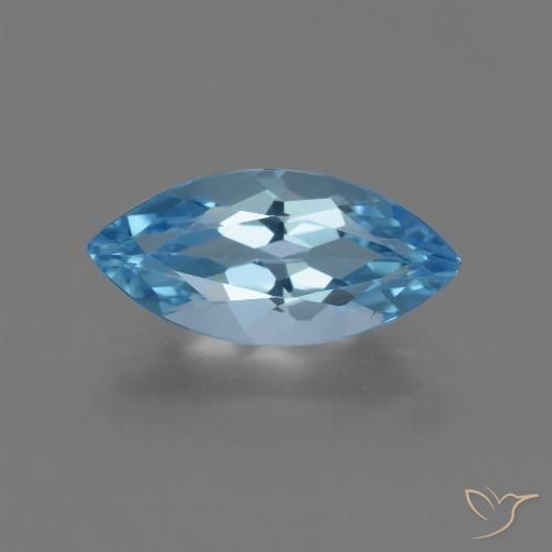 3.70ct Натуральный Свисс-Блю Топаз, Маркиза, VVS-VS