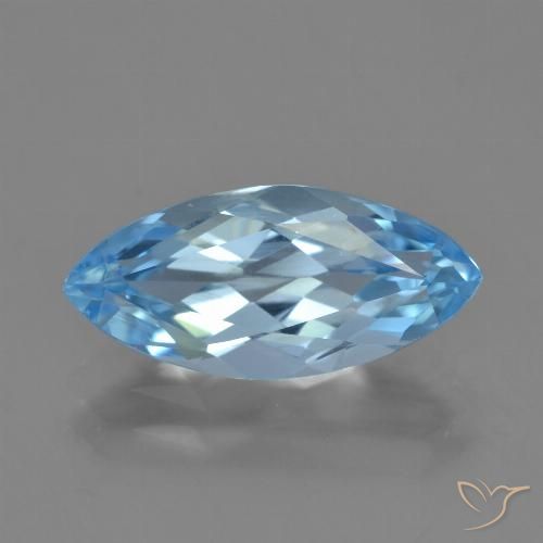 3.68ct Натуральный Свисс-Блю Топаз, Маркиза, Чистота VS