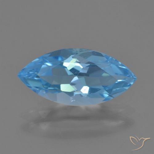 3.60ct Натуральный Свисс-Блю Топаз, Маркиза, Чистота VVS