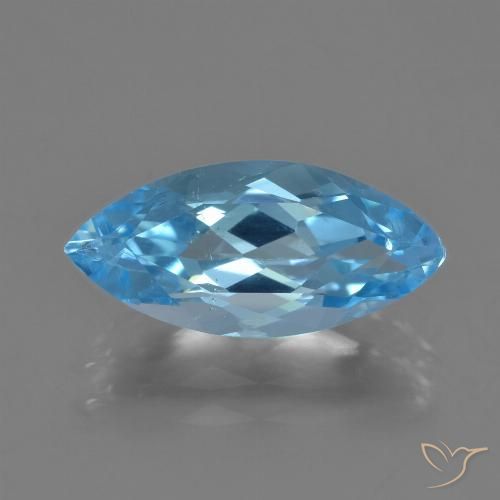 3.50ct Натуральный Свисс-Блю Топаз, Маркиза, Чистота VS