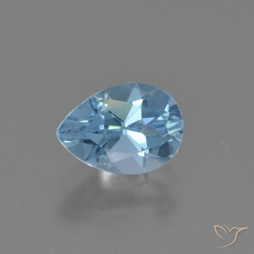 0.93ct Натуральный Свисс-Блю Топаз, Форма груши, VVS-VS