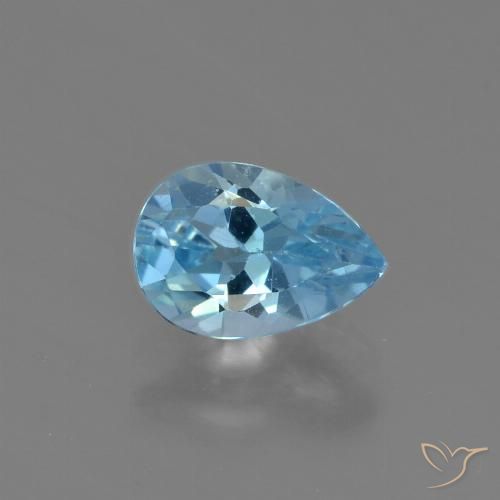 0.93ct Натуральный Свисс-Блю Топаз, Форма груши, VVS-VS