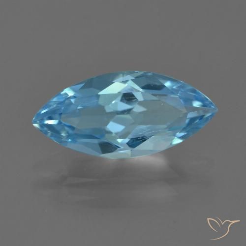 3.31ct Натуральный Свисс-Блю Топаз, Маркиза, VVS-VS