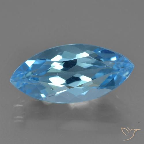 4.06ct Натуральный Свисс-Блю Топаз, Маркиза, Чистота VS