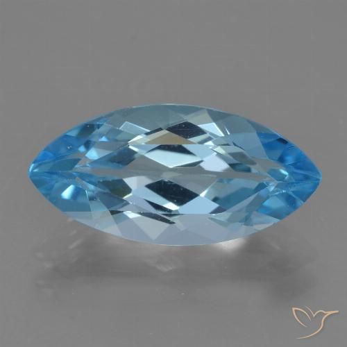 3.85ct Натуральный Свисс-Блю Топаз, Маркиза, Чистота VS