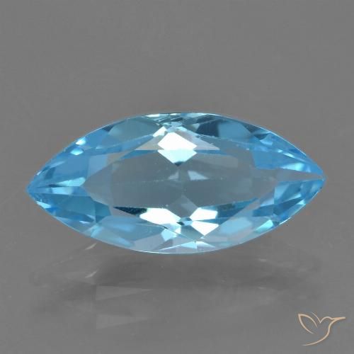 3.60ct Натуральный Свисс-Блю Топаз, Маркиза, Чистота VS