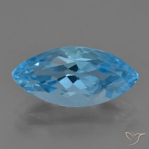 4.14ct Натуральный Свисс-Блю Топаз, Маркиза, Чистота VS
