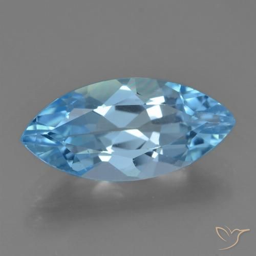3.60ct Натуральный Небесно Голубой Топаз, Маркиза, Чистота VS