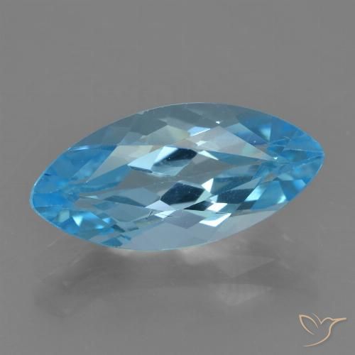 3.80ct Натуральный Свисс-Блю Топаз, Маркиза, Чистота VS