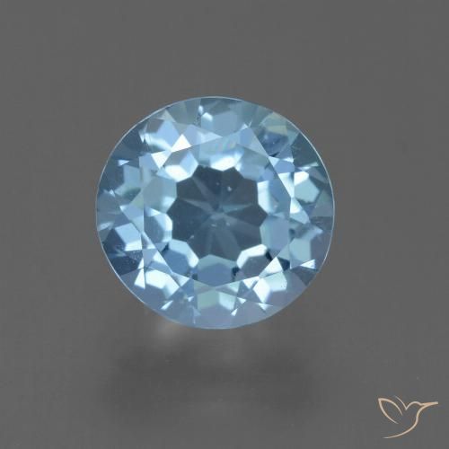 2.46ct Натуральный Небесно Голубой Топаз, Круглый, Чистота VS