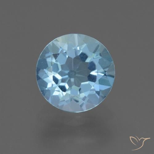 2.23ct Натуральный Небесно Голубой Топаз, Круглый, Чистота VS