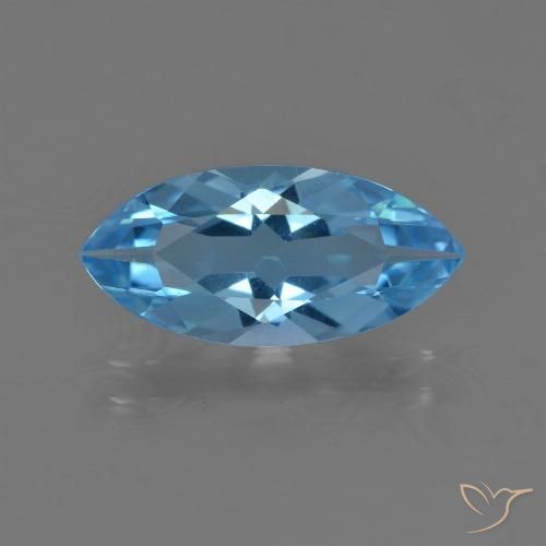 3.22ct Натуральный Свисс-Блю Топаз, Маркиза, Чистота VS