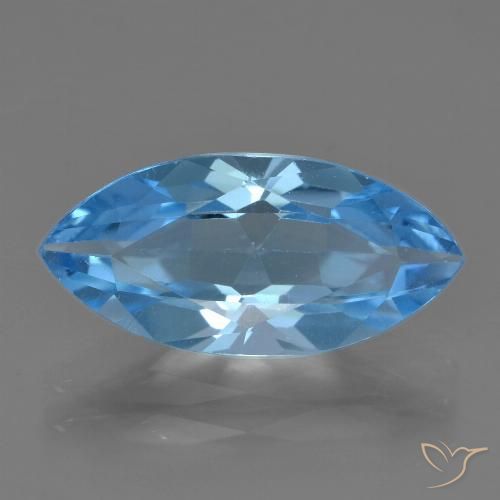 3.56ct Натуральный Свисс-Блю Топаз, Маркиза, Чистота VS