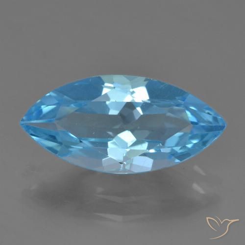 3.51ct Натуральный Небесно Голубой Топаз, Маркиза, Чистота VS