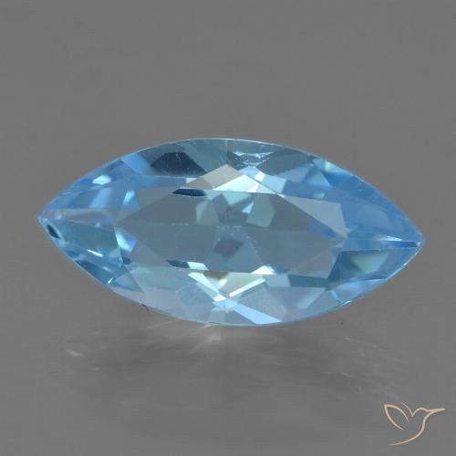 3.78ct Натуральный Свисс-Блю Топаз, Маркиза, Чистота VS