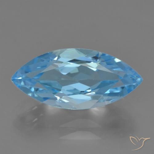 3.62ct Натуральный Свисс-Блю Топаз, Маркиза, VVS-VS