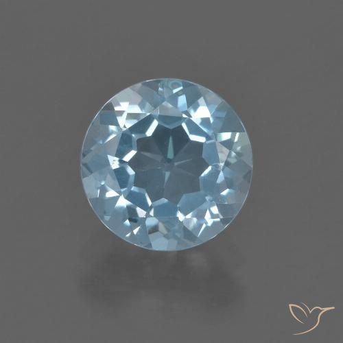 2.21ct Натуральный Небесно Голубой Топаз, Круглый, Чистота VS