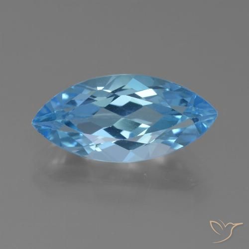 3.94ct Натуральный Свисс-Блю Топаз, Маркиза, Чистота VS