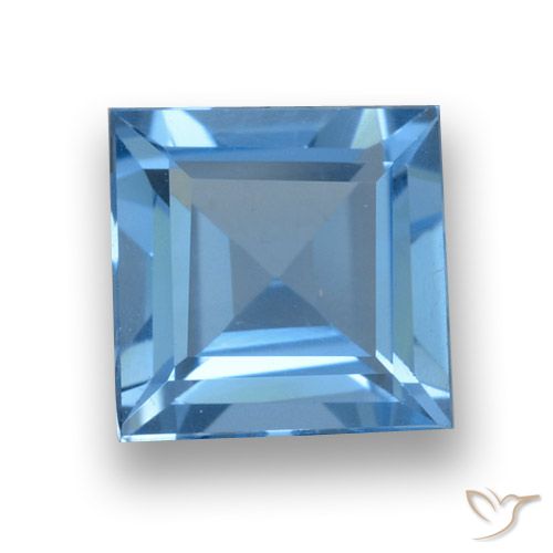 1.86ct Натуральный Свисс-Блю Топаз, Квадрат, VVS-VS