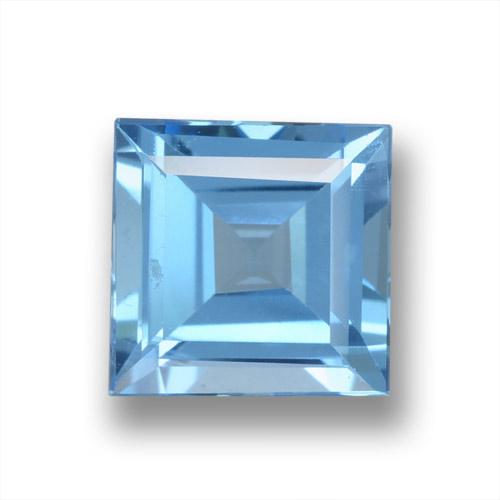 1.86ct Натуральный Свисс-Блю Топаз, Квадрат, VVS-VS