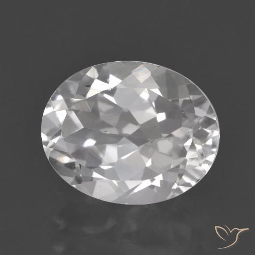 3.19ct Натуральный Белый Топаз, Овал, VVS-VS