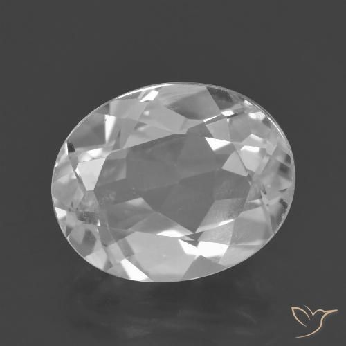3.25ct Натуральный Белый Топаз, Овал, VVS-VS