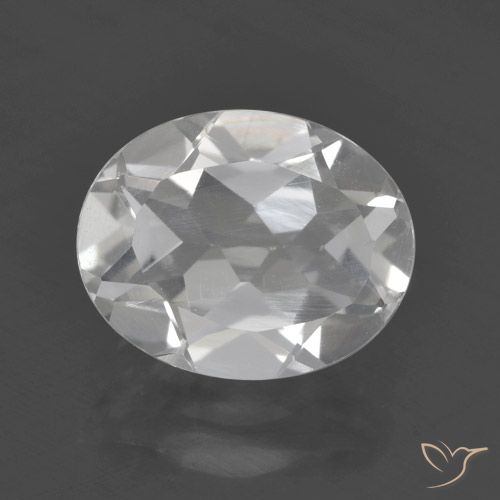 3.01ct Натуральный Белый Топаз, Овал, VVS-VS