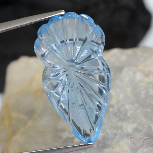 16.56ct Натуральный Небесно Голубой Топаз, причудливая, Прозрачный