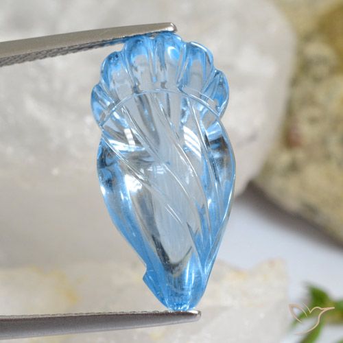 14.16ct Натуральный Небесно Голубой Топаз, причудливая, Прозрачный