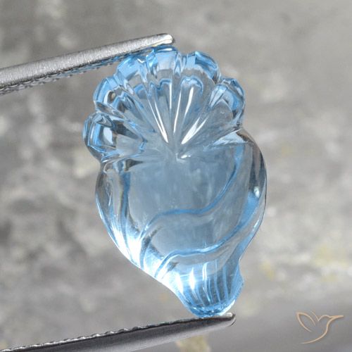 12.38ct Натуральный Свисс-Блю Топаз, причудливая, Прозрачный