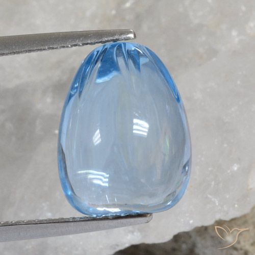 12.18ct Натуральный Небесно Голубой Топаз, причудливая, Прозрачный
