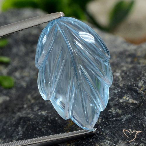 9.19ct Натуральный Свисс-Блю Топаз, Огранка Цветок, Прозрачный